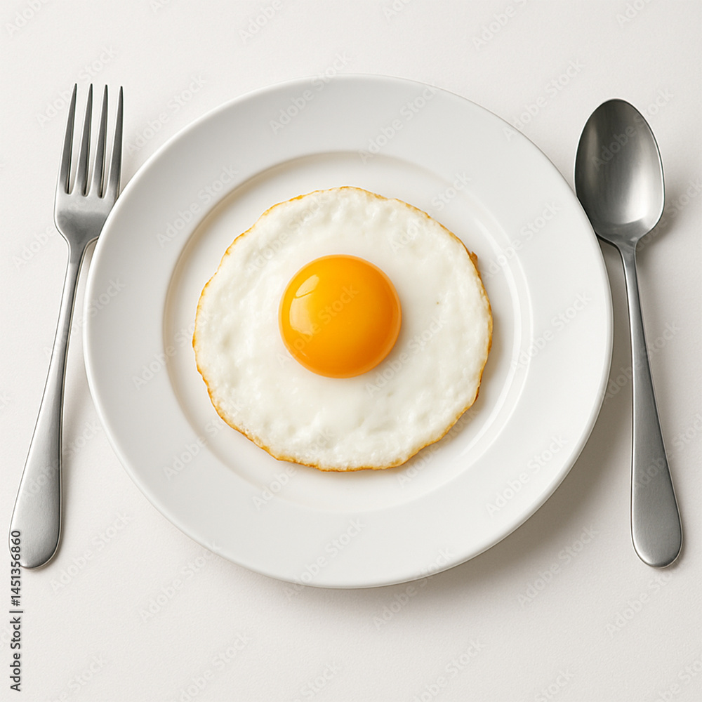 breakfast with eggs and white plates accompanied by beautiful spoons and forks breakfast with eggs and white plates accompanied by beautiful spoons and forks