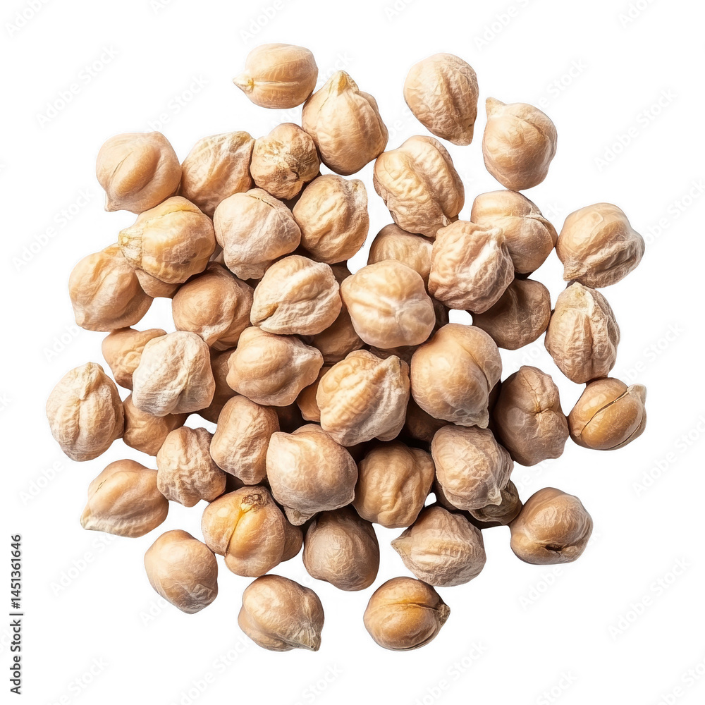 Close up studio shot capturing the texture of a bunch of chickpeas with a plain transparent background emphasizing their natural form Close up studio shot capturing the texture of a bunch of chickpeas with a plain transparent background emphasizing their natural form