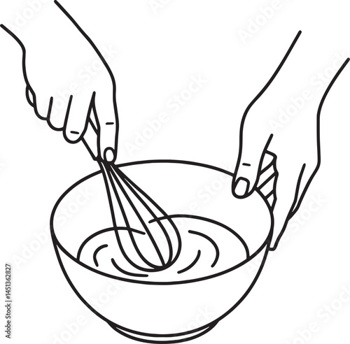 Beating Eggs in a bowl