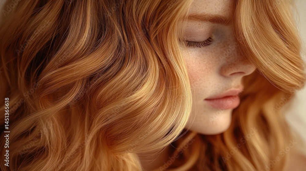 Golden Waves: A Portrait of Serene Beauty Golden Waves: A Portrait of Serene Beauty