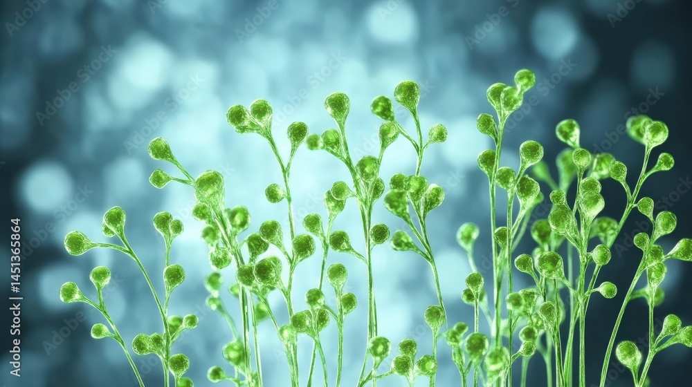 Fresh Green Plant Growth with Soft Focus Bokeh Background Fresh Green Plant Growth with Soft Focus Bokeh Background