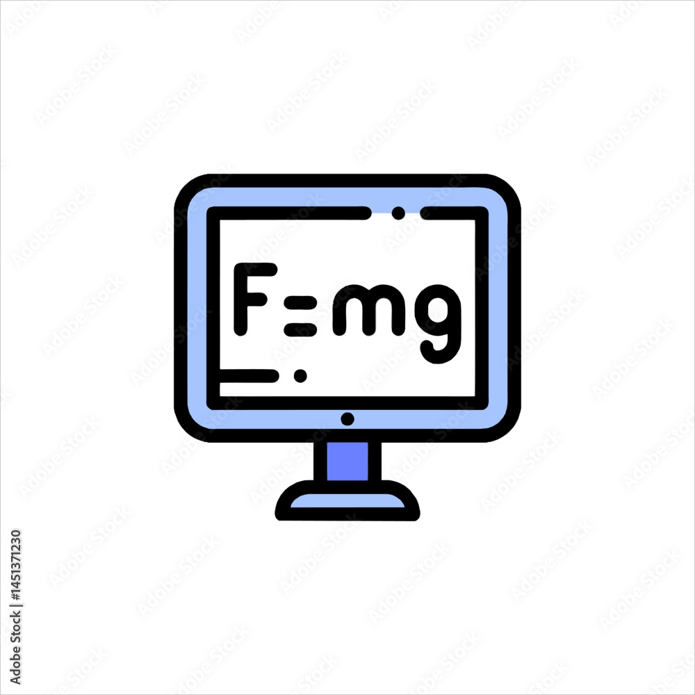 computer monitor with internet icon computer monitor with internet icon