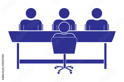 Meeting icon committee template sign and symbol.  Business group. 