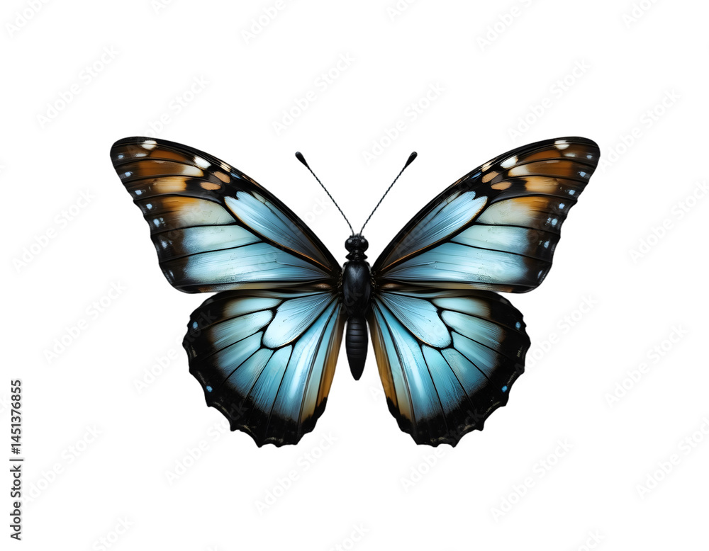 Obraz premium blue butterfly isolated on transparent background