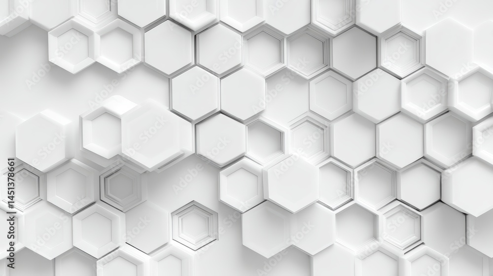 Abstract white hexagon geometric surface background design Abstract white hexagon geometric surface background design