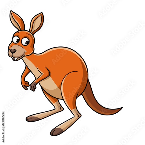 Funny gym kangaroo cartoon animal vector illustration