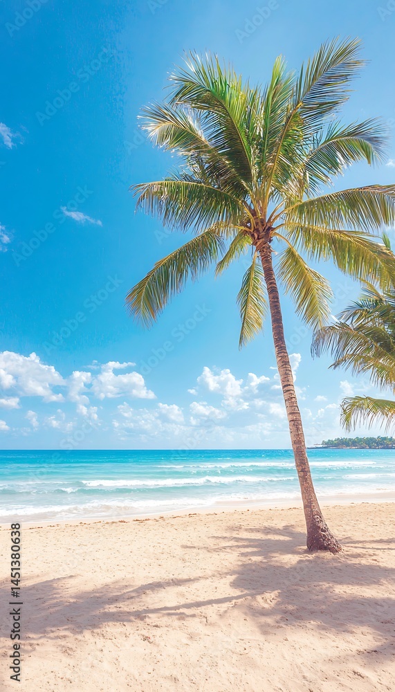 Fototapeta premium Tropical Beach Palm Tree