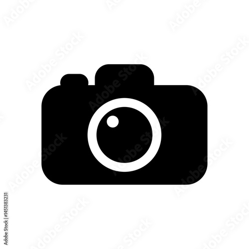 シンプルなカメラのアイコンイラスト
Simple camera icon illustration