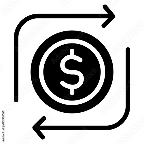 Cash flow Solid Icon