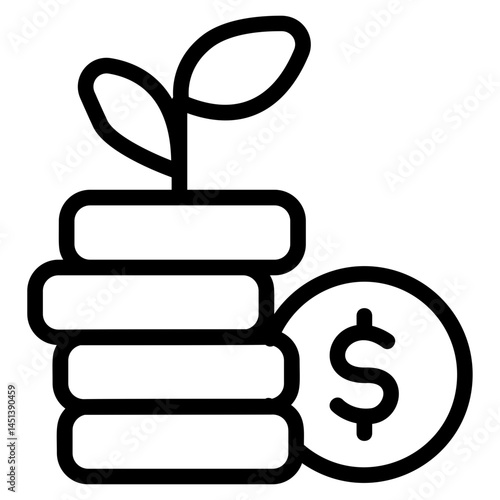 Finance education Line Icon