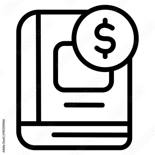 Finance education Line Icon