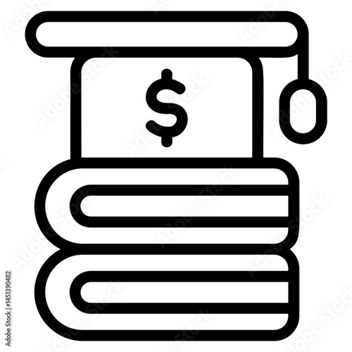Finance education Line Icon