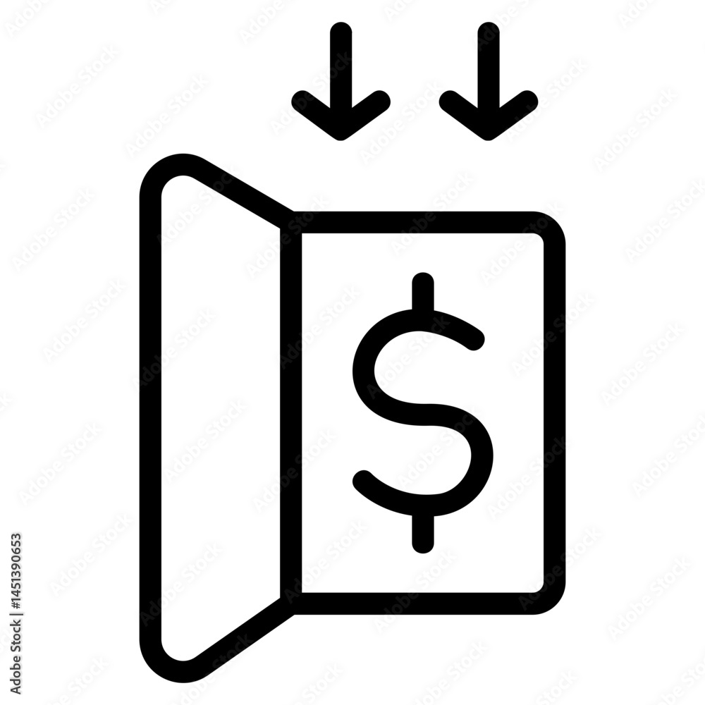 Money come Line Icon Money come Line Icon