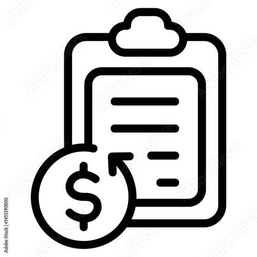 Saving list Line Icon