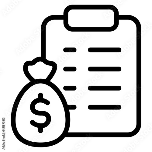 Saving list Line Icon