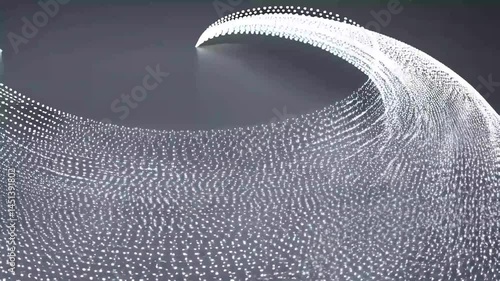 A wavy design with shifting dots and lines.