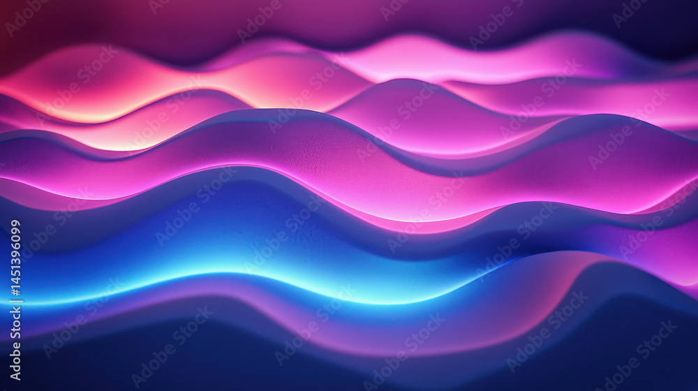 Realistic 4K 3D background with a creative side angle showcasing smooth, colorful patterns in shades of pink, purple, and blue for a modern artistic effect. Realistic 4K 3D background with a creative side angle showcasing smooth, colorful patterns in shades of pink, purple, and blue for a modern artistic effect.