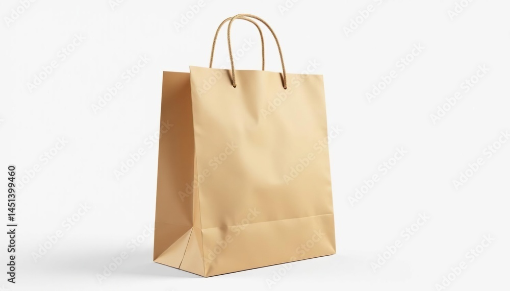 Empty brown paper shopping bag isolated on white background , paper, brown Empty brown paper shopping bag isolated on white background , paper, brown