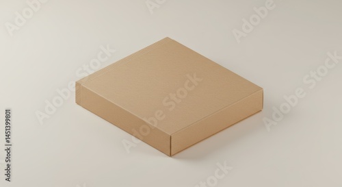 Cardboard Box on Neutral Surface