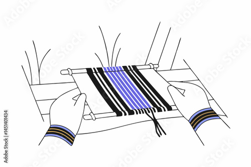 Indigenous Artisan Weaving Traditional Textiles