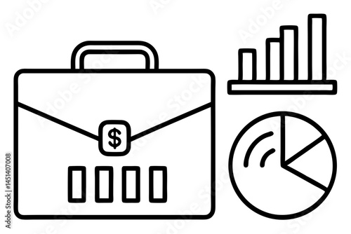 Financial Portfolio Growth Strategy Business Investment Briefcase Chart
