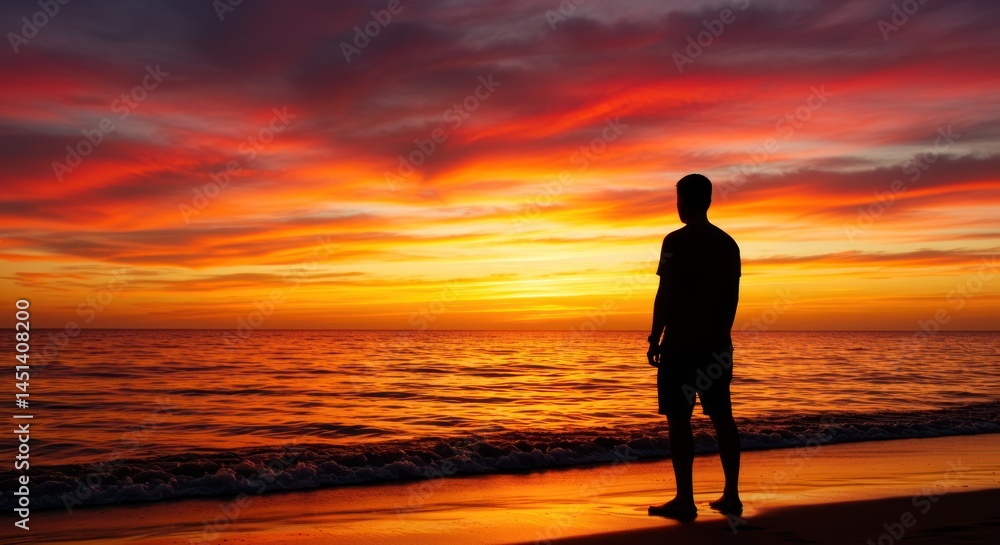 Silhouette of Person at Sunset - Photos Silhouette of Person at Sunset - Photos