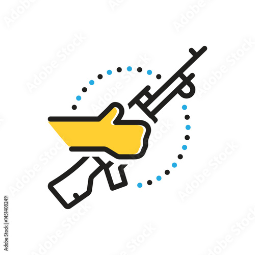 Multi color icon for terrorist