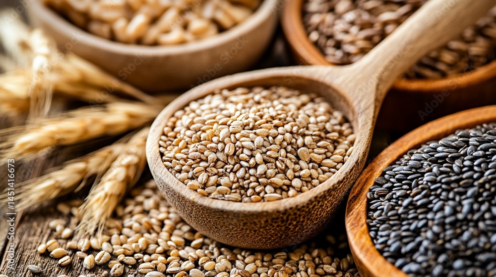 Artisan Grain Selection, A Rustic Still Life of Harvested Goodness Artisan Grain Selection, A Rustic Still Life of Harvested Goodness