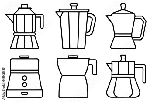 Coffee Makers Artisan Touch Line Art