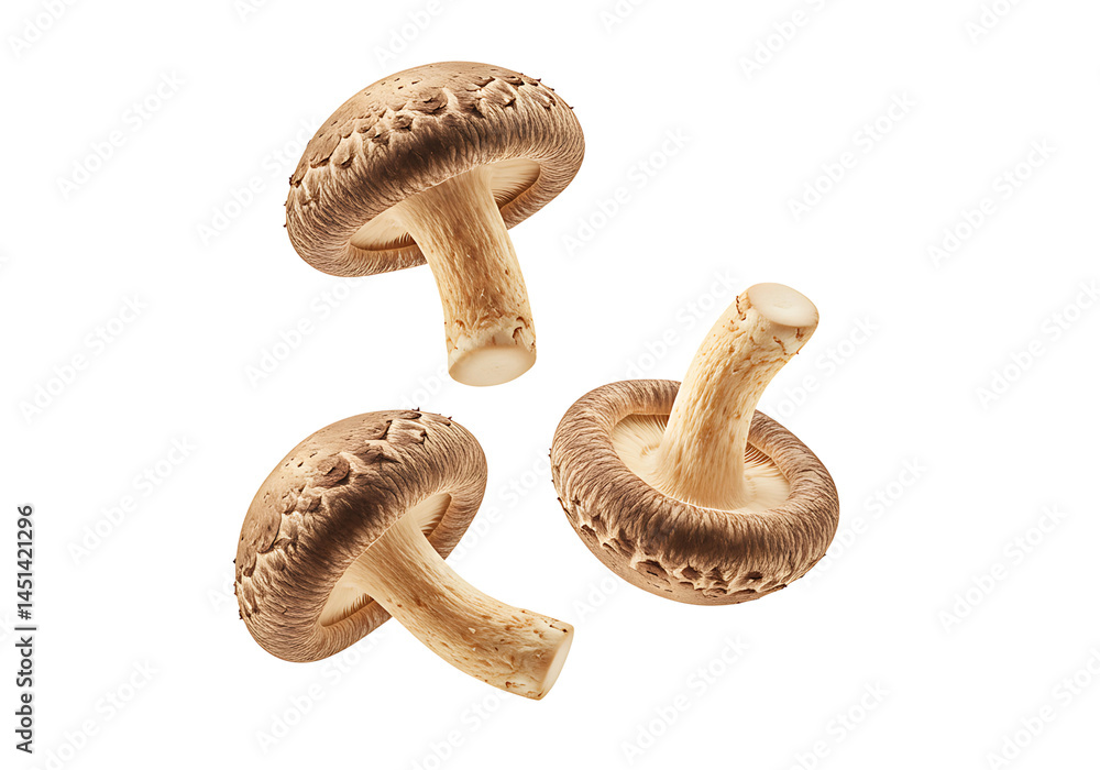 Mushrooms Isolated on Transparent Background Mushrooms Isolated on Transparent Background