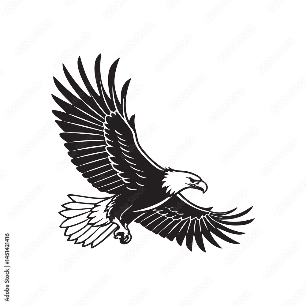 Obraz premium Powerful Eagle Silhouette Clip art