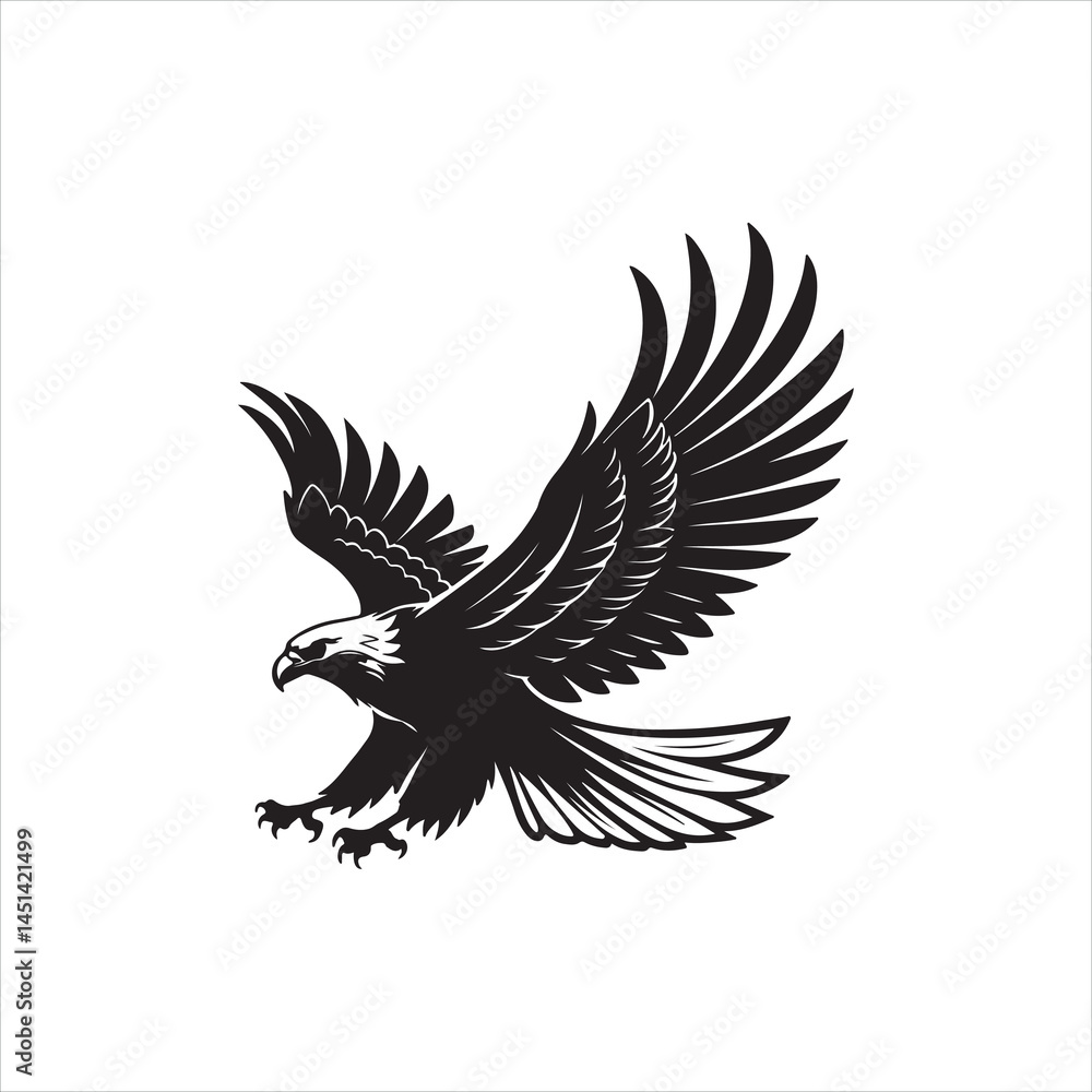 Obraz premium Powerful Eagle Silhouette Clip art