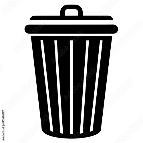 Trash Can silhouette vector illustration