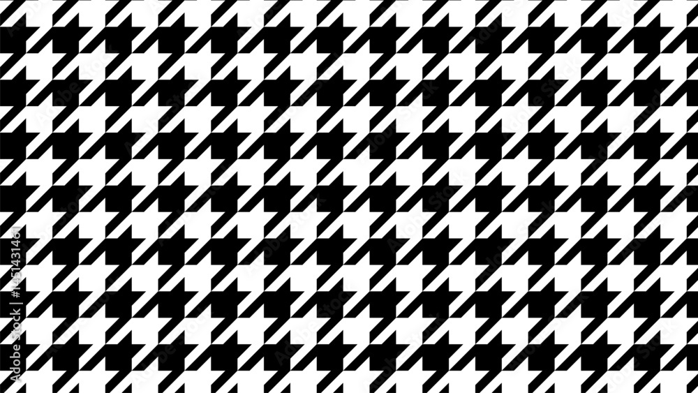 和の背景 モノクロの千鳥格子文様パターン