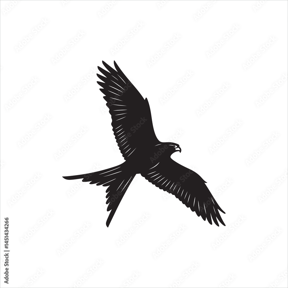 Obraz premium Flying Bird Silhouette Clip art