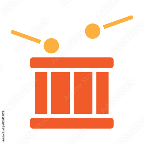 Brazilian Drummer Vector Glyph Two Colors Icon Design