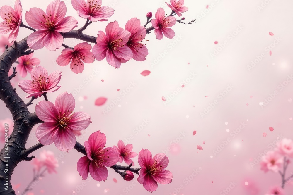 Abstract sakura motif, stylized blossoms, repeating design , spring, blossom pattern Abstract sakura motif, stylized blossoms, repeating design , spring, blossom pattern