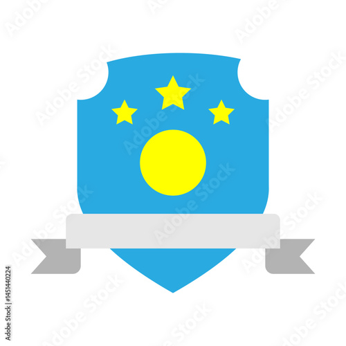 University Crest Vector Flat Icon Design