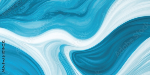 Abstract Watercolor Waves in Soft Ocean Blue – Minimalist Design with Fluid Sea Motion and Textured Harmony. Fluid Motion Background Inspired by Tropical Tsunami Waves