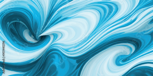 Abstract Watercolor Waves in Soft Ocean Blue – Minimalist Design with Fluid Sea Motion and Textured Harmony. Fluid Motion Background Inspired by Tropical Tsunami Waves