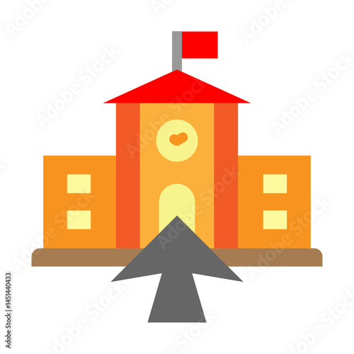 Admission Vector Flat Icon Design