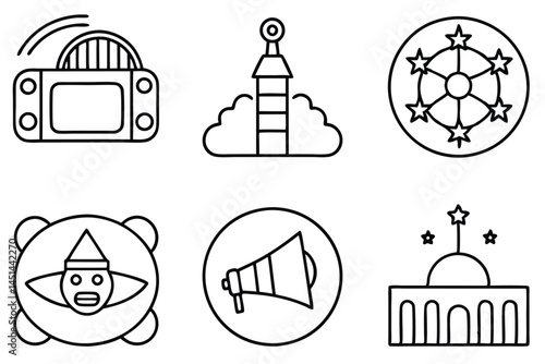 Culture media preparation Line art