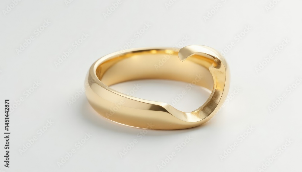 Shiny golden ring isolated on white studio background, white, shiny Shiny golden ring isolated on white studio background, white, shiny