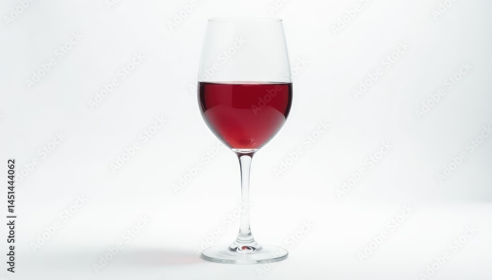 Single red wine glass on stark white backdrop Close up , glassware, drink, still life Single red wine glass on stark white backdrop Close up , glassware, drink, still life
