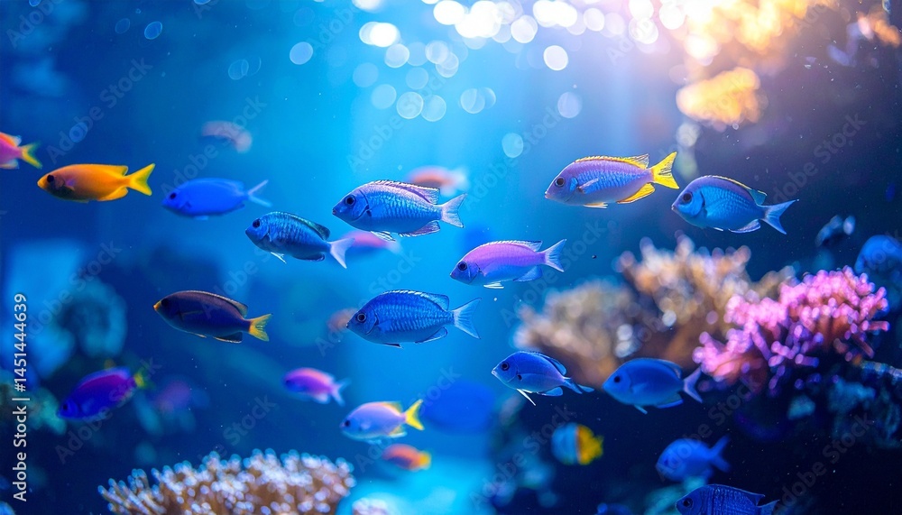 Naklejka premium 美しい海の中の魚