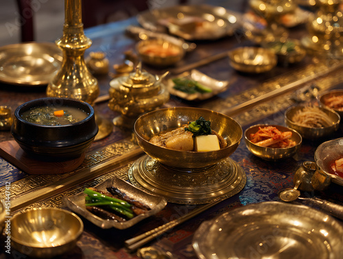 Detailed view of traditional brassware yugi 