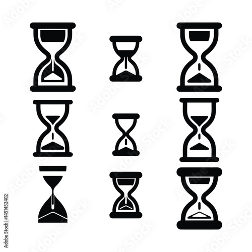 A set of hourglass icon bundle vector illustrator.