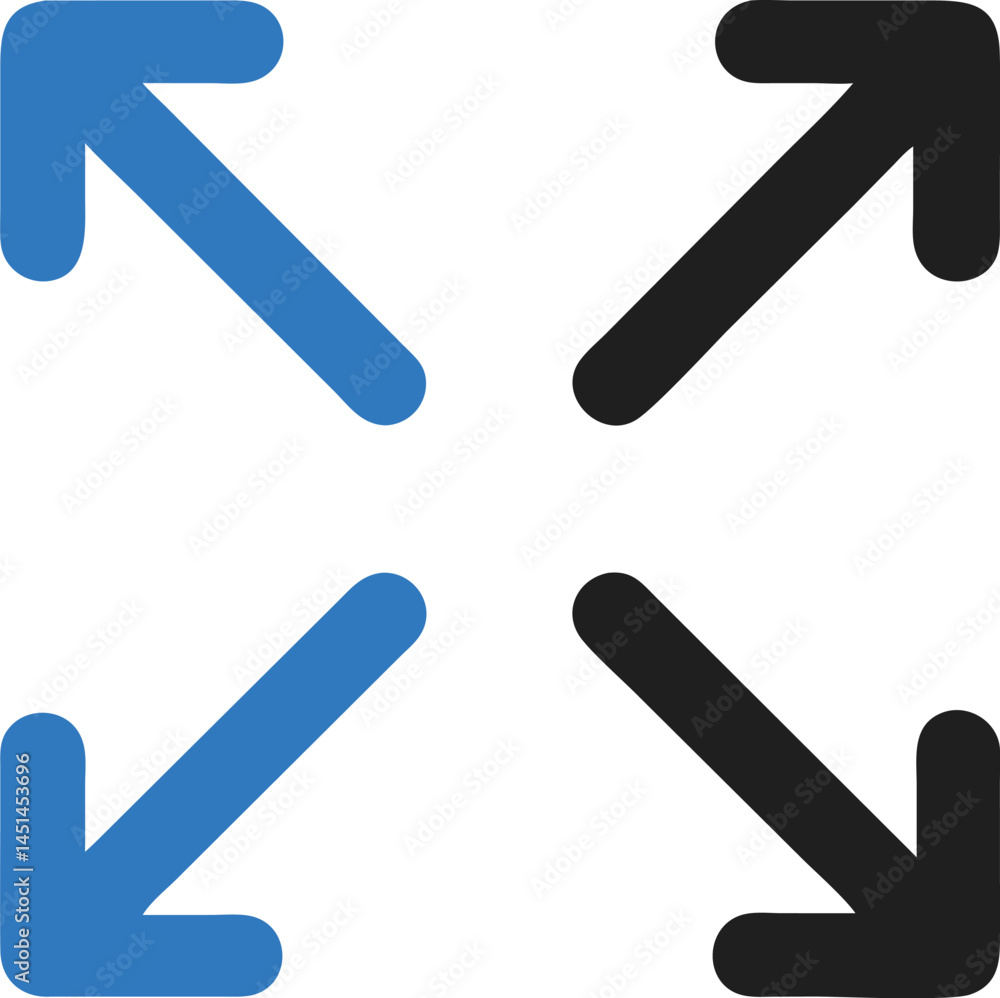 Arrow Directions Suggesting Expansion, Compression and Movement in Opposing Directions Arrow Directions Suggesting Expansion, Compression and Movement in Opposing Directions
