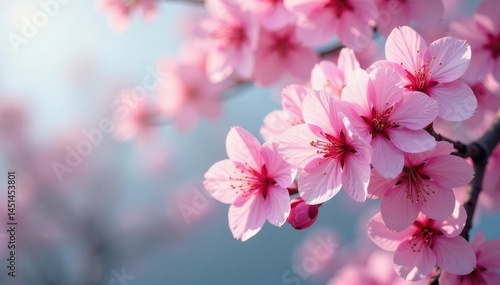 Vibrant sakura explosion, overlapping blossoms, soft focus , pattern, pink, background