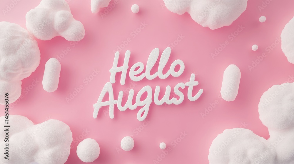 Playful pink background with fluffy white clouds, whimsical text design ideal for social media or dreamy creative projects. Playful pink background with fluffy white clouds, whimsical text design ideal for social media or dreamy creative projects.